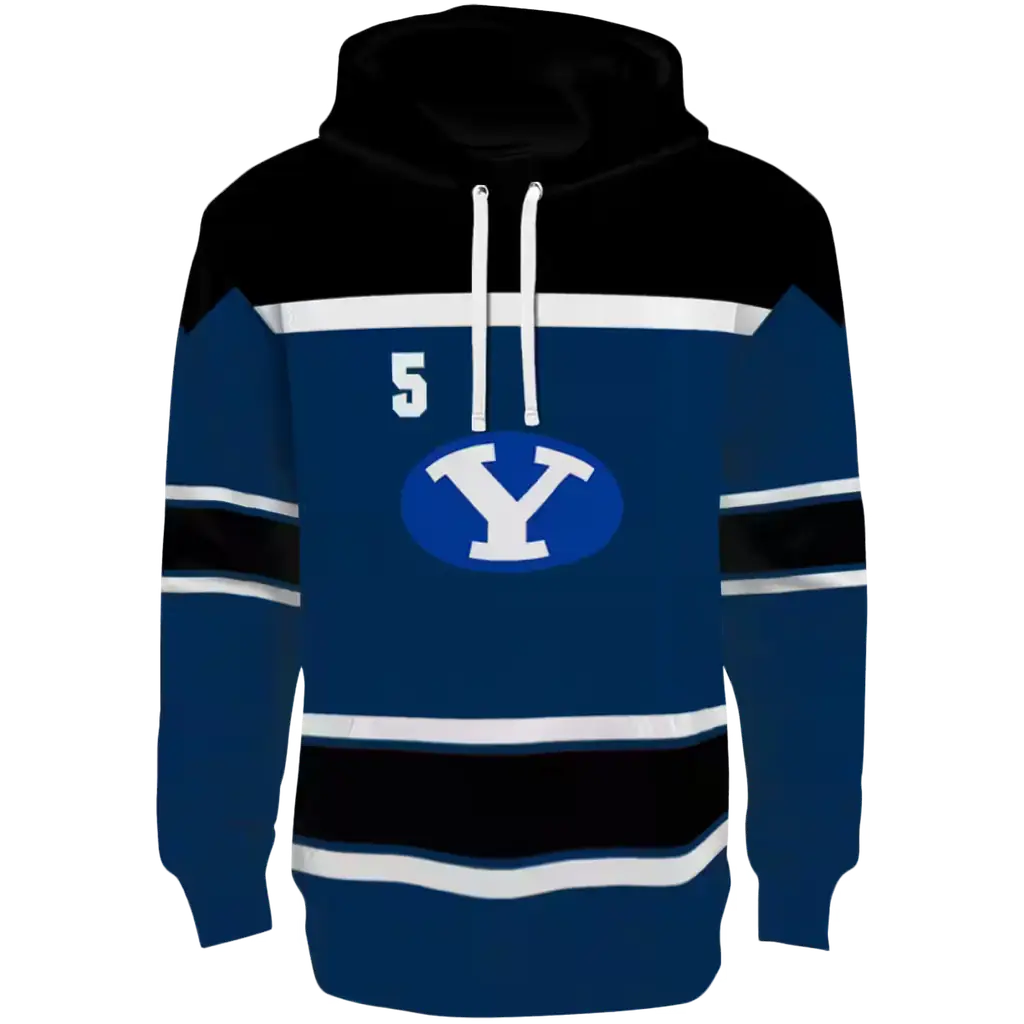 personalized byu cougars striped pattern blue hoodie best selling personalized byu cougars striped pattern blue hoodie best selling