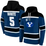 personalized byu cougars striped pattern blue hoodie best selling