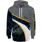 personalized california golden bears hexagonal mesh blue black gray hoodie best selling