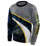 personalized california golden bears hexagonal mesh blue black gray hoodie best selling
