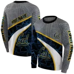 personalized california golden bears hexagonal mesh blue black gray hoodie best selling
