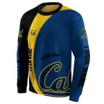 personalized california golden bears minimalist design blue black hoodie best selling