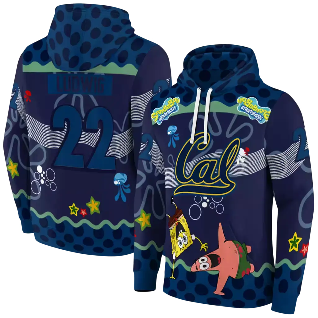 personalized california golden bears spongebob patrick star blue navy hoodie fashion forward personalized california golden bears spongebob patrick star blue navy hoodie fashion forward