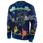 personalized california golden bears spongebob patrick star blue navy hoodie best selling