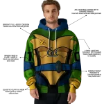 personalized california golden bears superhero armor blue green hoodie best selling