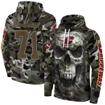 personalized central michigan chippewas camo skull hoodie best selling