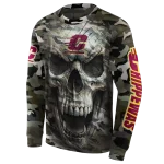 personalized central michigan chippewas camo skull hoodie best selling