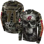 personalized central michigan chippewas camo skull hoodie best selling