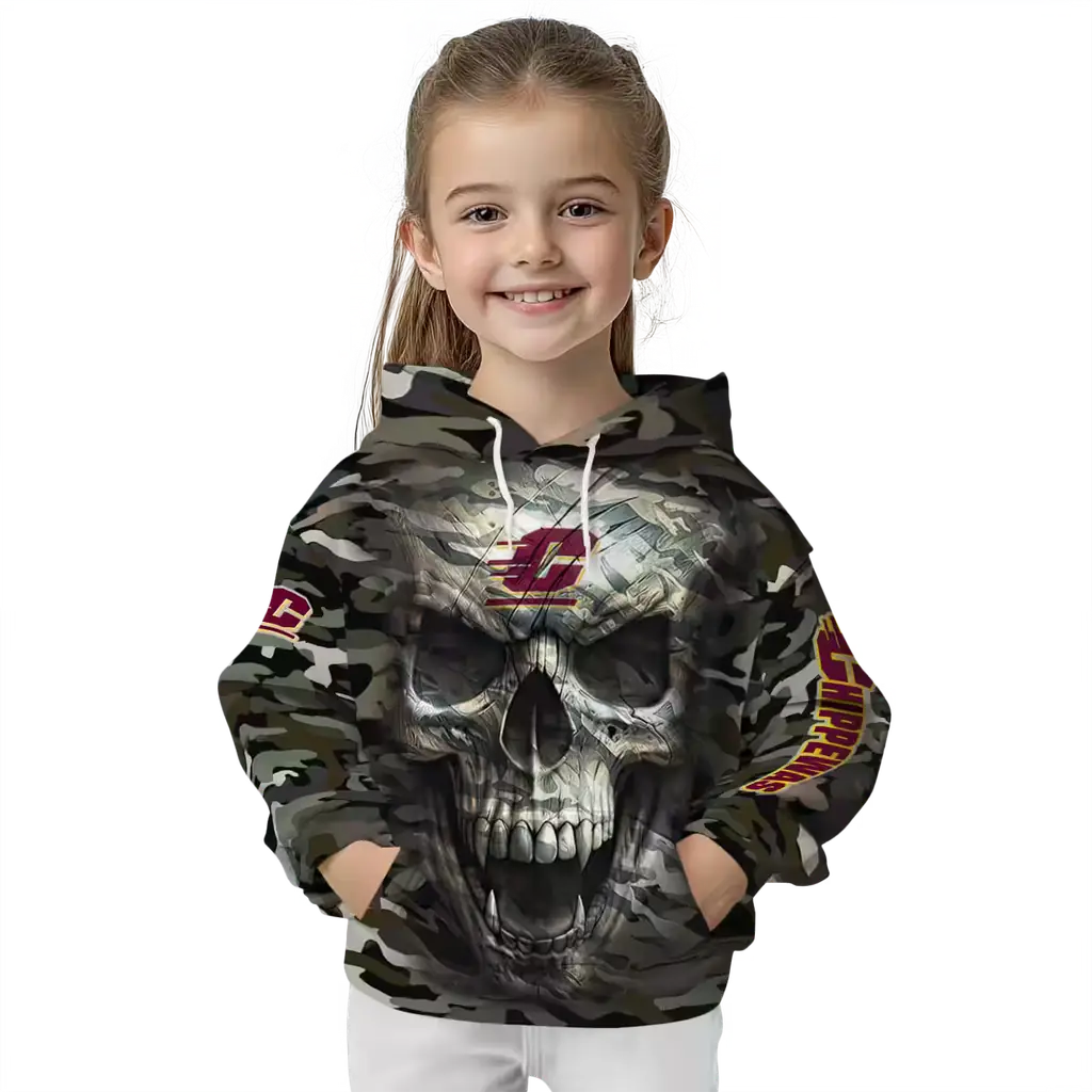 personalized central michigan chippewas camo skull hoodie top rated personalized central michigan chippewas camo skull hoodie top rated