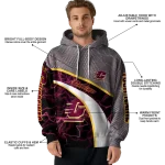 personalized central michigan chippewas hexagonal mesh maroon black gray hoodie best selling