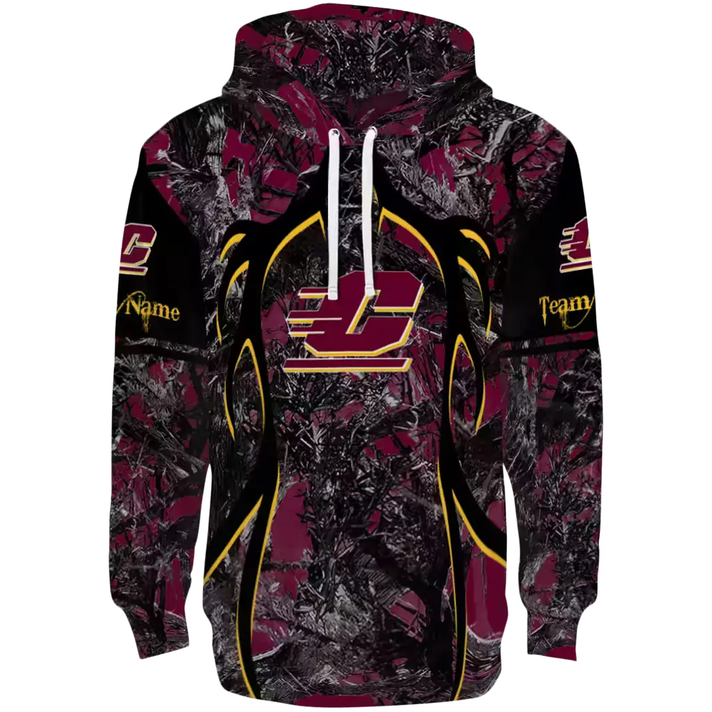 personalized central michigan chippewas hunting theme maroon black hoodie best selling personalized central michigan chippewas hunting theme maroon black hoodie best selling