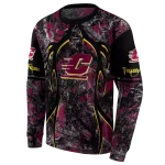 personalized central michigan chippewas hunting theme maroon black hoodie best selling