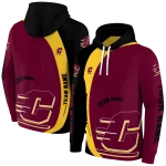 personalized central michigan chippewas minimalist design maroon black hoodie best selling