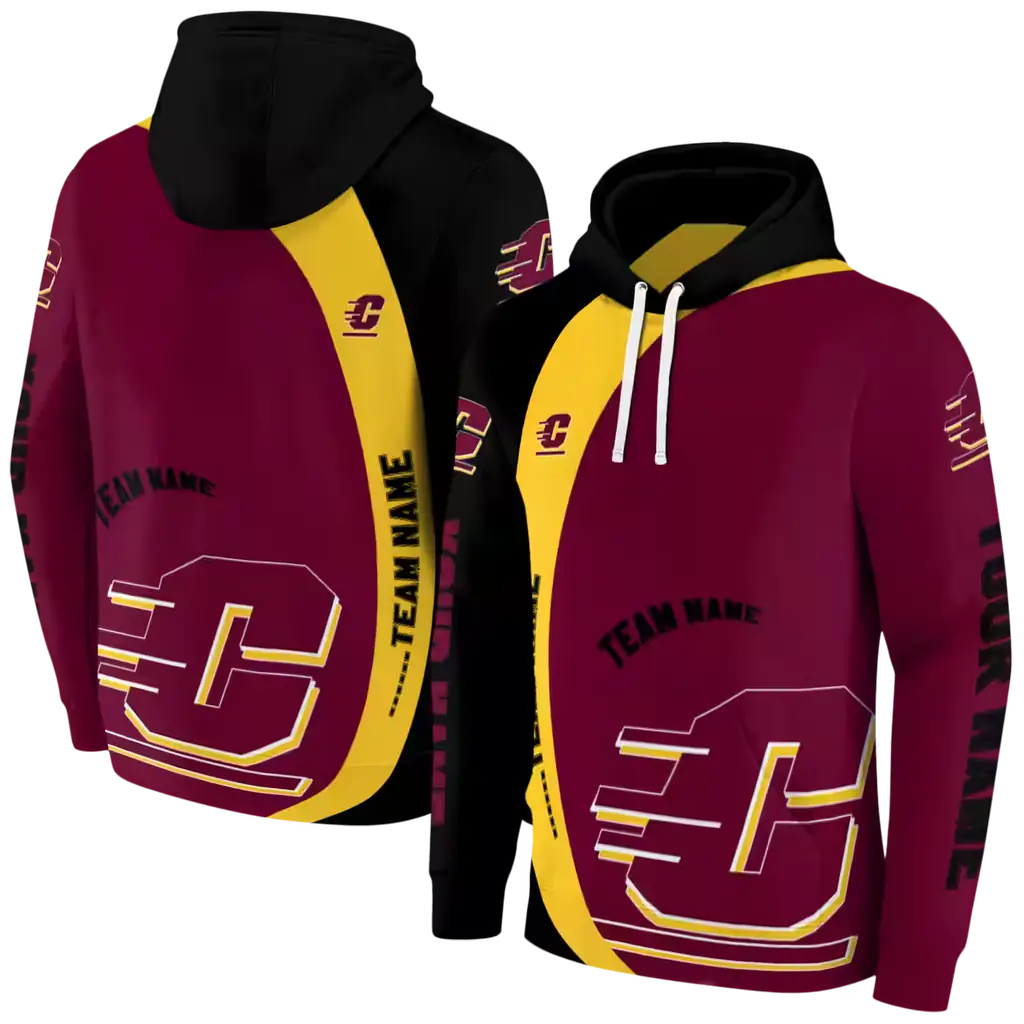 personalized central michigan chippewas minimalist design maroon black hoodie fashion forward personalized central michigan chippewas minimalist design maroon black hoodie fashion forward