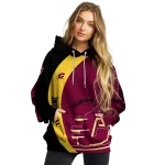 personalized central michigan chippewas minimalist design maroon black hoodie best selling