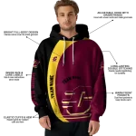 personalized central michigan chippewas minimalist design maroon black hoodie best selling