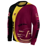 personalized central michigan chippewas minimalist design maroon black hoodie best selling