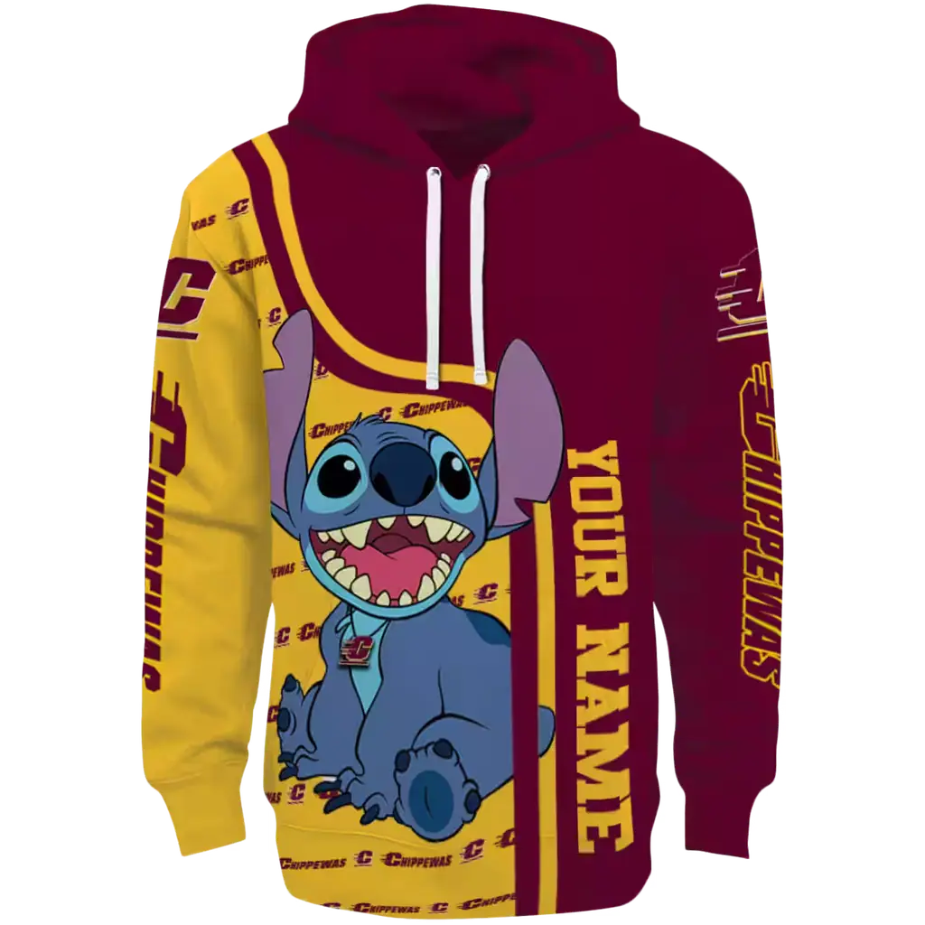 personalized central michigan chippewas stitch maroon hoodie best selling personalized central michigan chippewas stitch maroon hoodie best selling