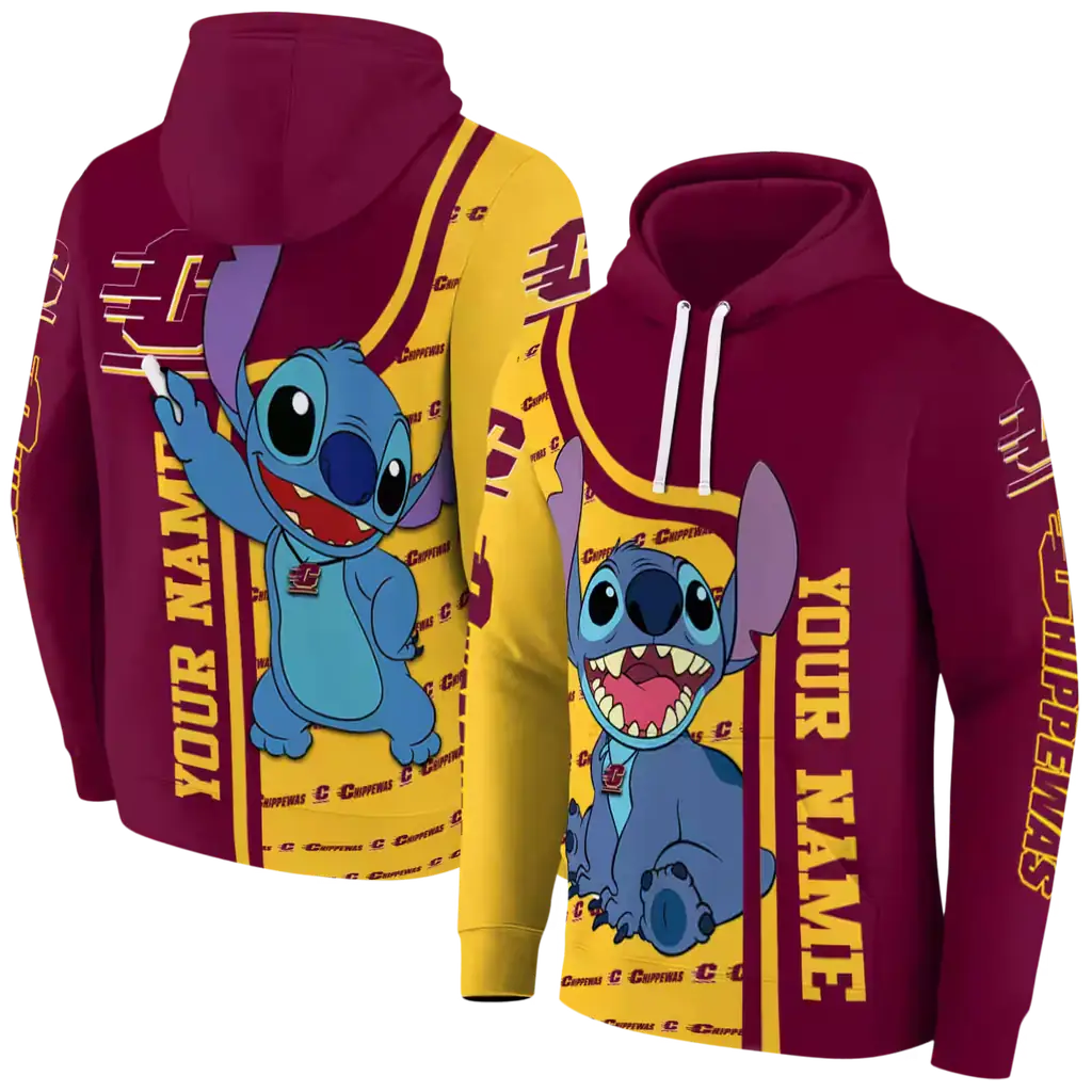 personalized central michigan chippewas stitch maroon hoodie fashion forward personalized central michigan chippewas stitch maroon hoodie fashion forward