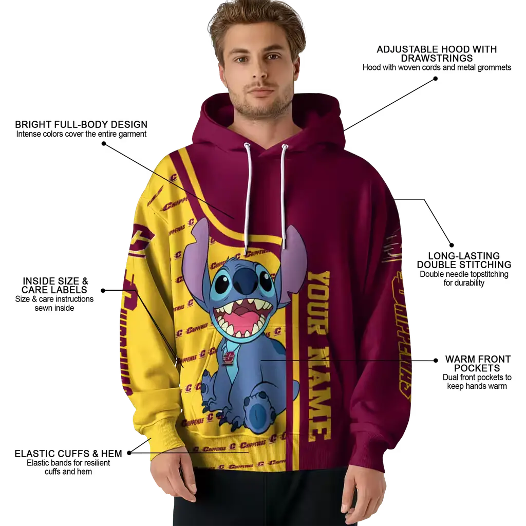 personalized central michigan chippewas stitch maroon hoodie latest model personalized central michigan chippewas stitch maroon hoodie latest model