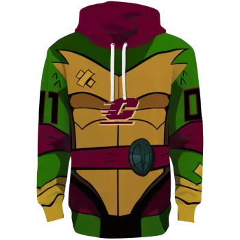 personalized central michigan chippewas superhero armor maroon green hoodie best selling