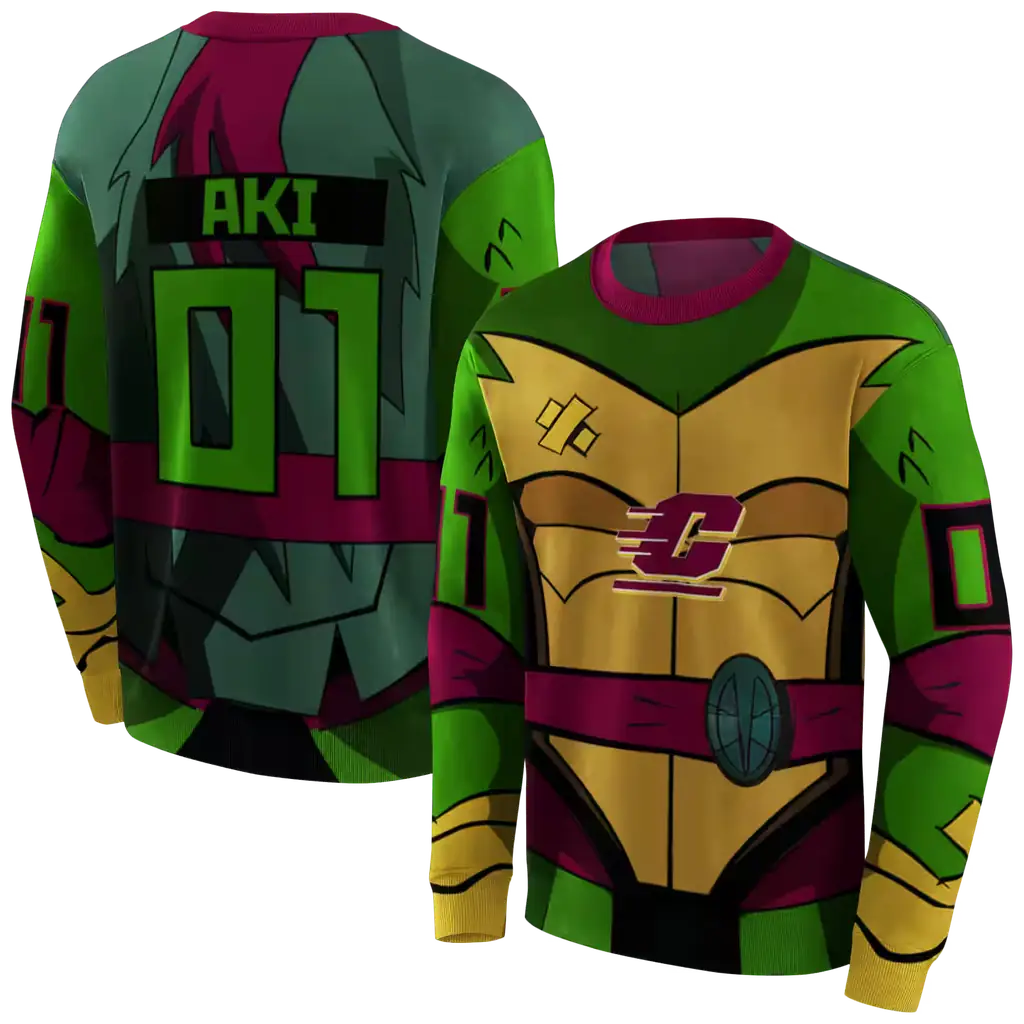 personalized central michigan chippewas superhero armor maroon green hoodie premium grade personalized central michigan chippewas superhero armor maroon green hoodie premium grade