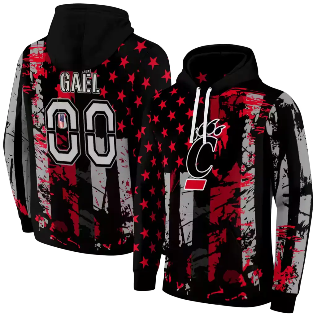 personalized cincinnati bearcats distressed flag red black hoodie fashion forward personalized cincinnati bearcats distressed flag red black hoodie fashion forward