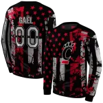 personalized cincinnati bearcats distressed flag red black hoodie best selling