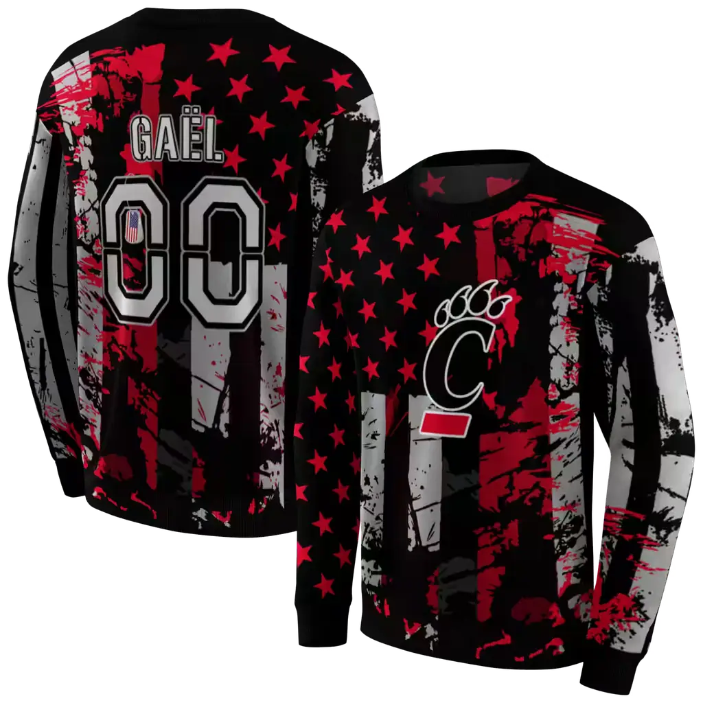 personalized cincinnati bearcats distressed flag red black hoodie premium grade personalized cincinnati bearcats distressed flag red black hoodie premium grade