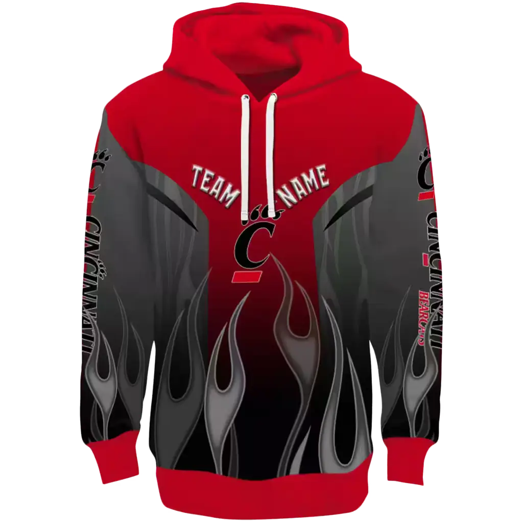 personalized cincinnati bearcats flame design red hoodie best selling personalized cincinnati bearcats flame design red hoodie best selling