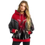 personalized cincinnati bearcats flame design red hoodie best selling