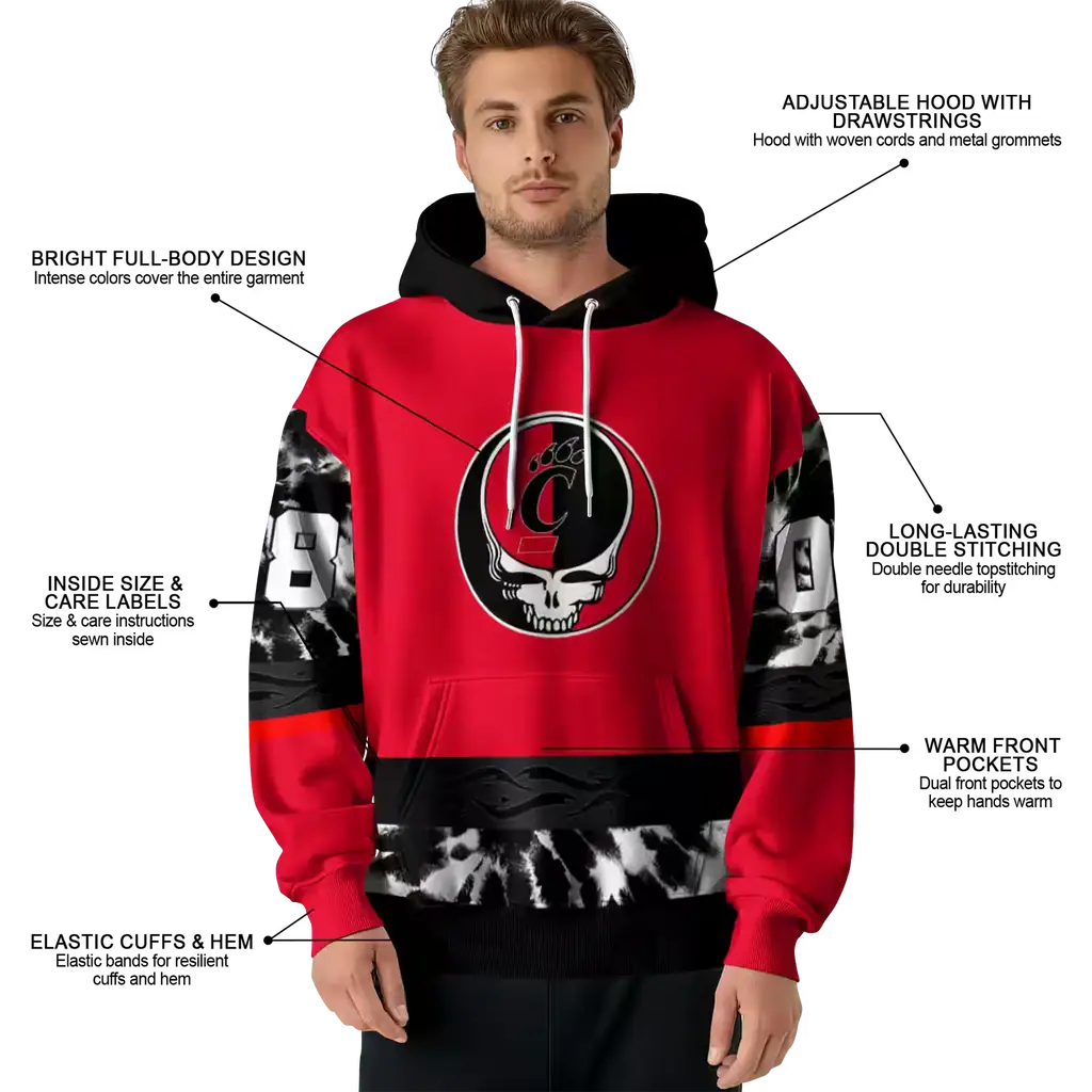 personalized cincinnati bearcats grateful vibes red hoodie latest model personalized cincinnati bearcats grateful vibes red hoodie latest model