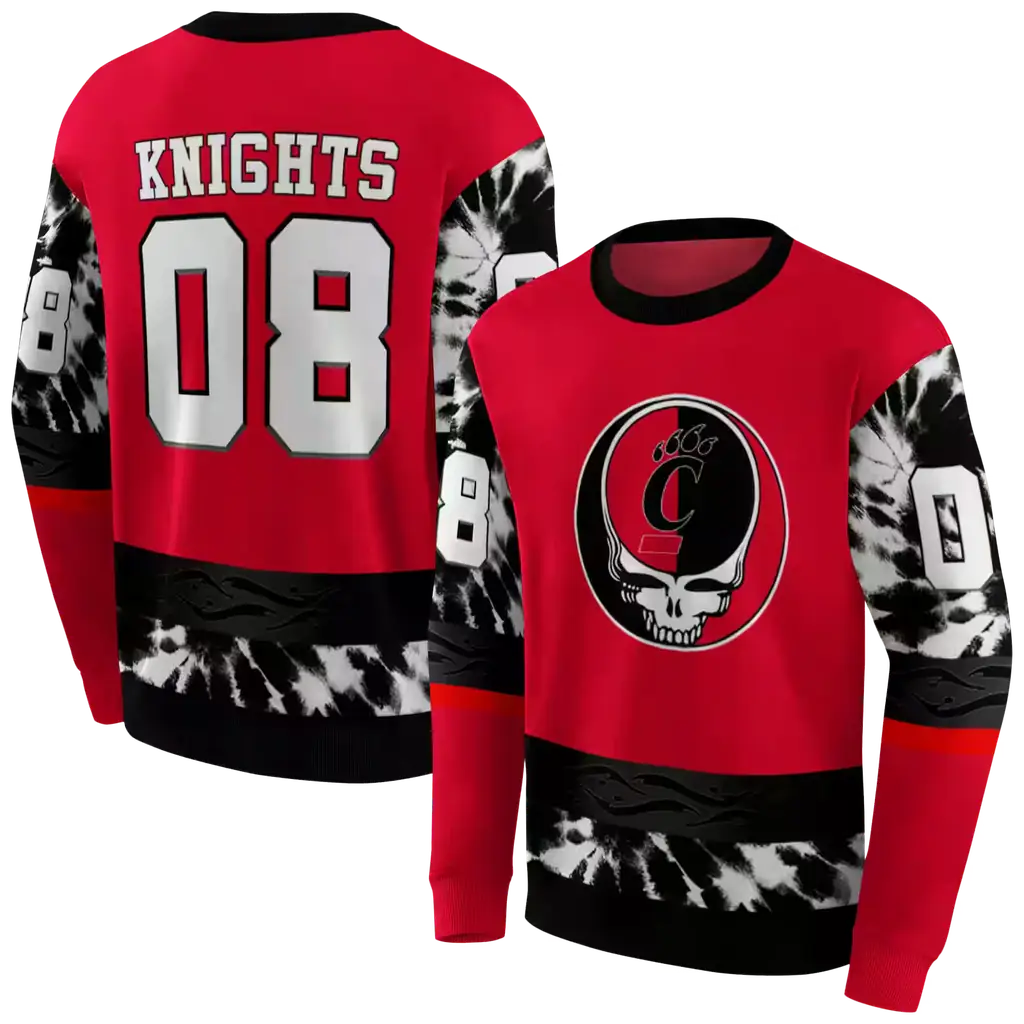 personalized cincinnati bearcats grateful vibes red hoodie premium grade personalized cincinnati bearcats grateful vibes red hoodie premium grade