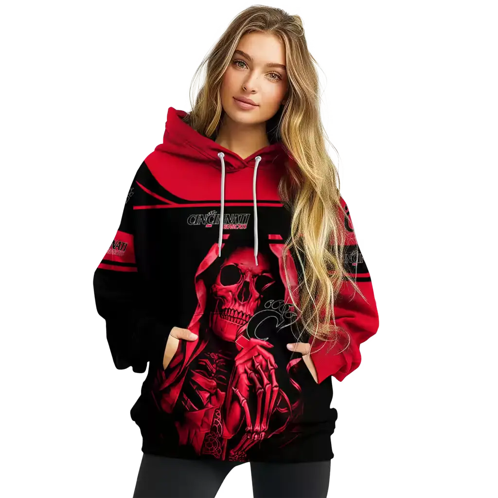 personalized cincinnati bearcats grim reaper red black hoodie high quality personalized cincinnati bearcats grim reaper red black hoodie high quality
