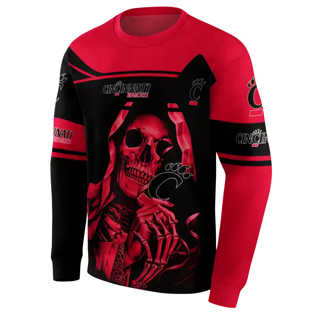 personalized cincinnati bearcats grim reaper red black hoodie new arrival personalized cincinnati bearcats grim reaper red black hoodie new arrival