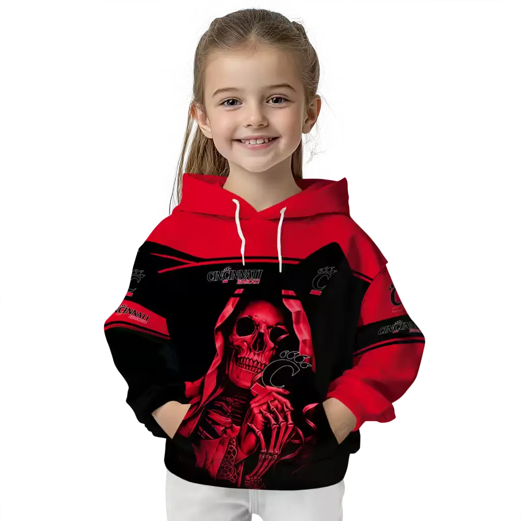 personalized cincinnati bearcats grim reaper red black hoodie top rated personalized cincinnati bearcats grim reaper red black hoodie top rated