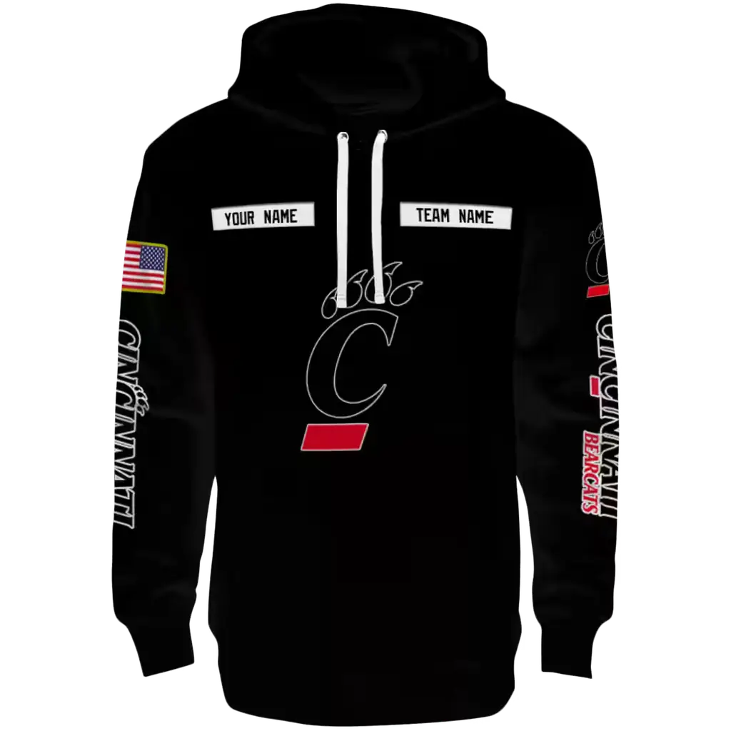 personalized cincinnati bearcats punisher skull black hoodie best selling personalized cincinnati bearcats punisher skull black hoodie best selling