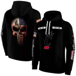personalized cincinnati bearcats punisher skull black hoodie best selling