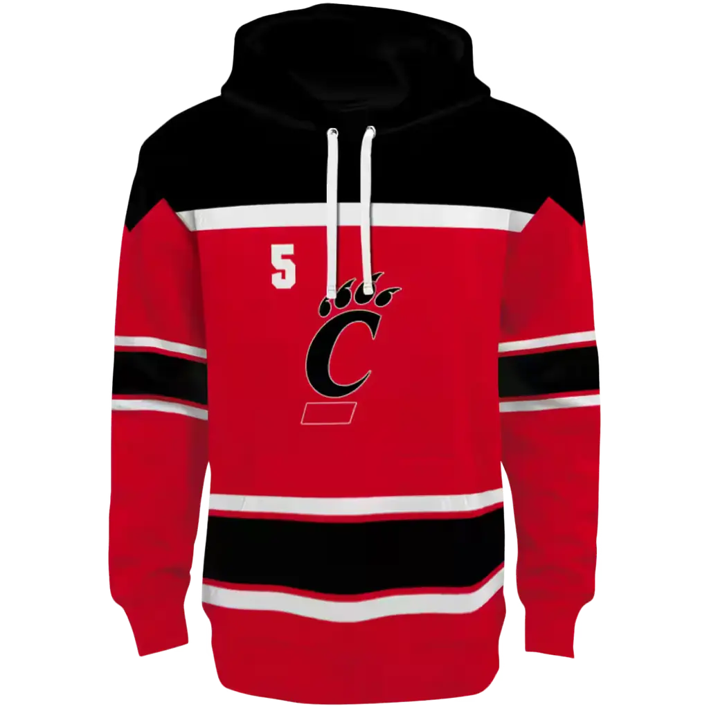 personalized cincinnati bearcats striped pattern red hoodie best selling personalized cincinnati bearcats striped pattern red hoodie best selling