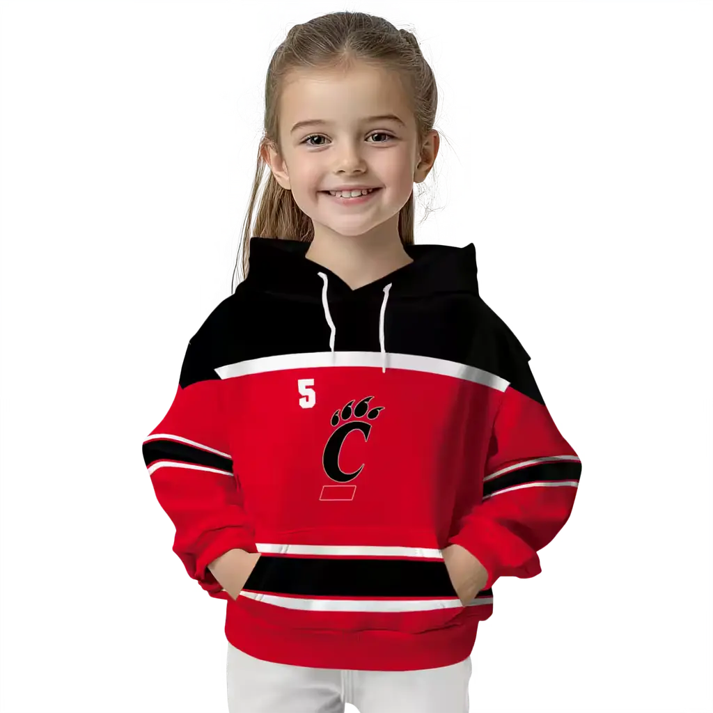 personalized cincinnati bearcats striped pattern red hoodie top rated personalized cincinnati bearcats striped pattern red hoodie top rated