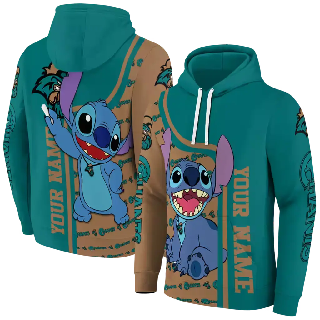 personalized coastal carolina chanticleers stitch green hoodie fashion forward personalized coastal carolina chanticleers stitch green hoodie fashion forward