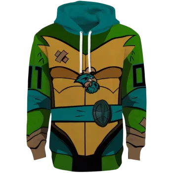 personalized coastal carolina chanticleers superhero armor green hoodie best selling