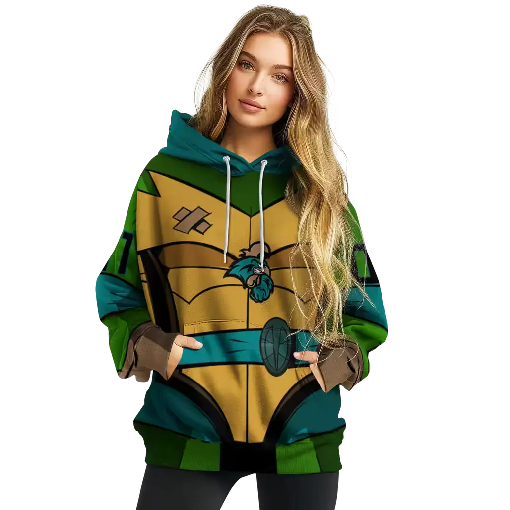 personalized coastal carolina chanticleers superhero armor green hoodie high quality personalized coastal carolina chanticleers superhero armor green hoodie high quality
