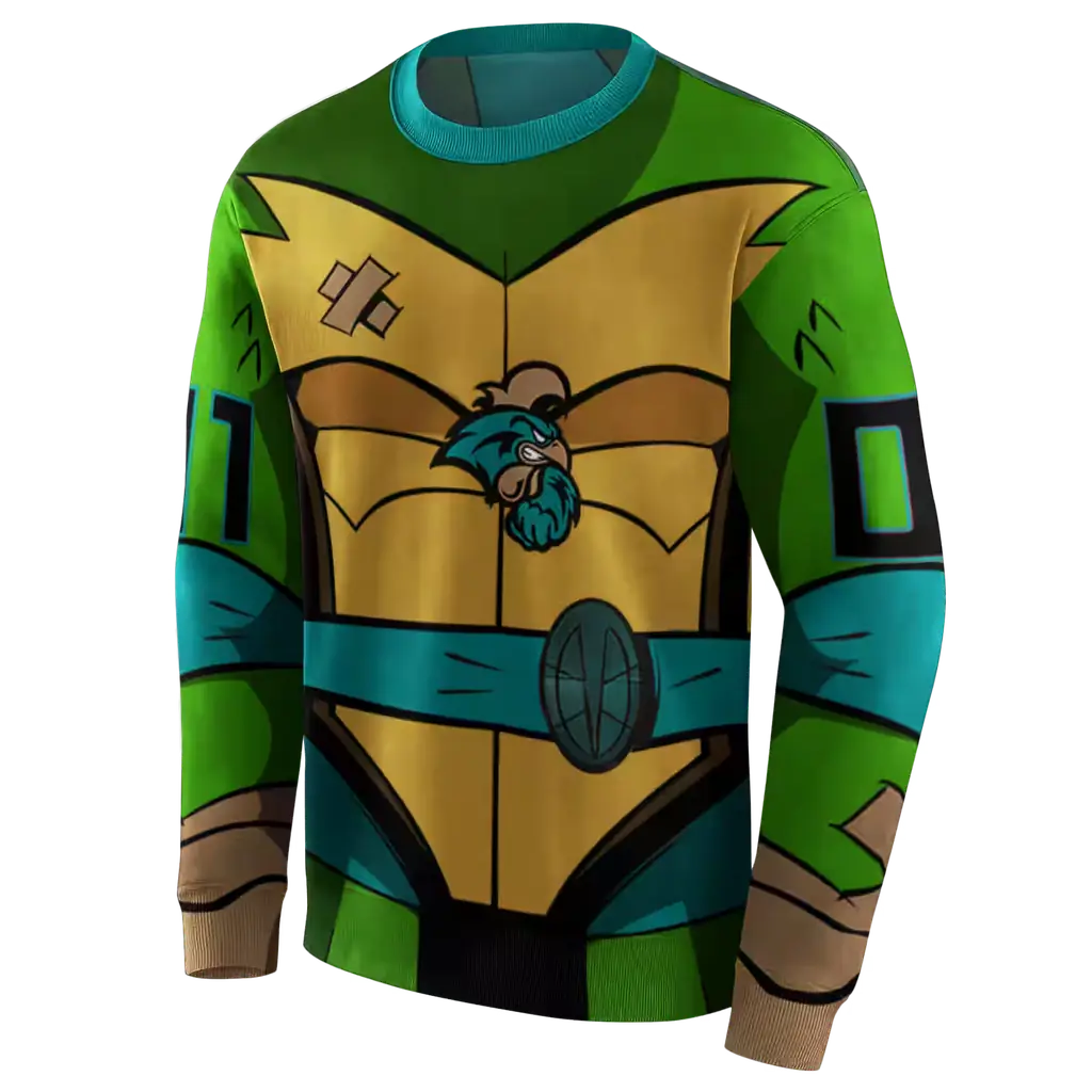 personalized coastal carolina chanticleers superhero armor green hoodie new arrival personalized coastal carolina chanticleers superhero armor green hoodie new arrival