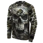 personalized colorado buffaloes camo skull hoodie best selling