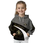 personalized colorado buffaloes hexagonal mesh gold black gray hoodie best selling