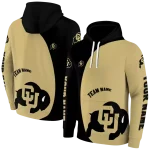 personalized colorado buffaloes minimalist design gold black hoodie best selling
