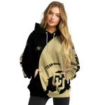 personalized colorado buffaloes minimalist design gold black hoodie best selling