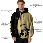 personalized colorado buffaloes minimalist design gold black hoodie best selling