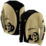 personalized colorado buffaloes minimalist design gold black hoodie best selling